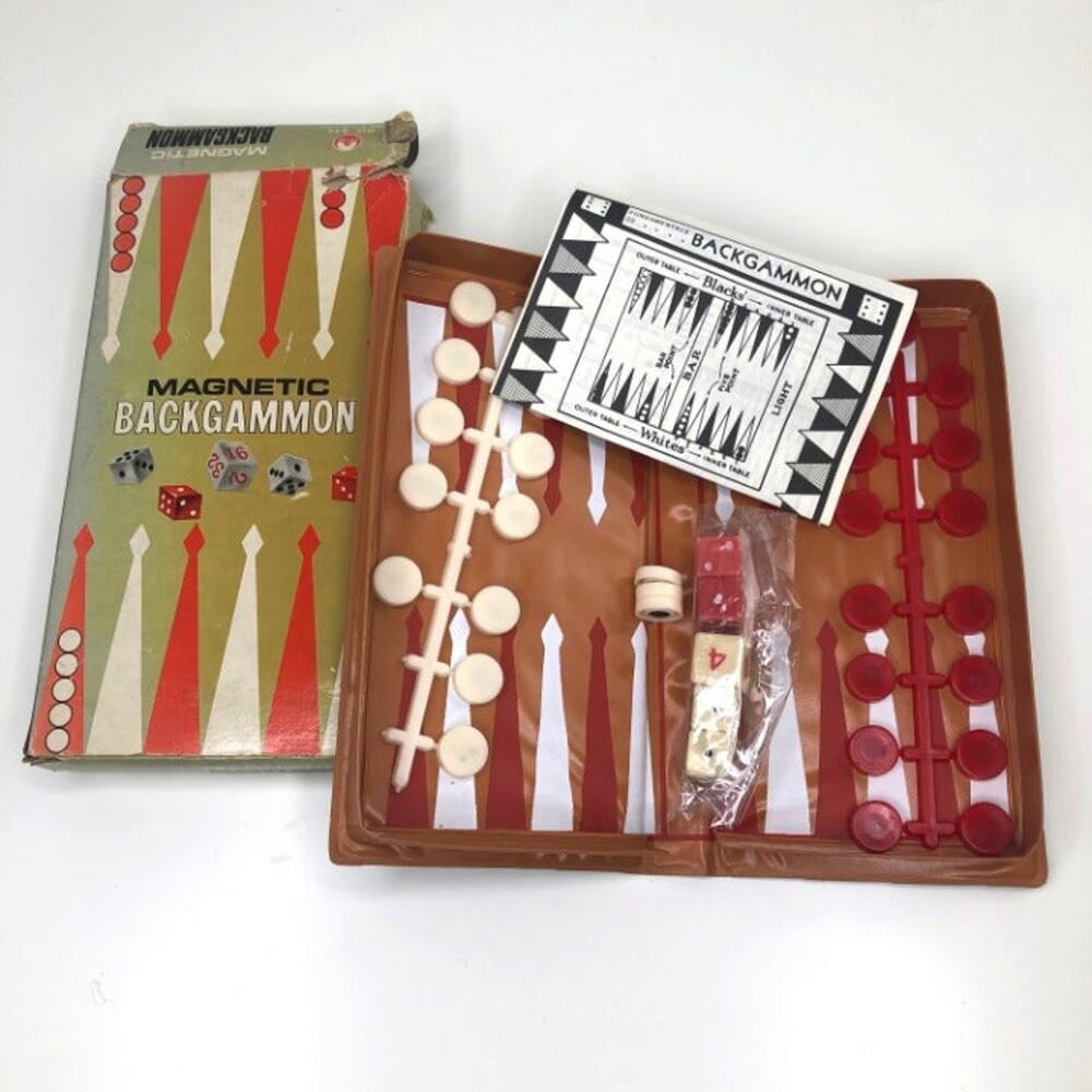 Vintage Magnetic Backgammon Game New